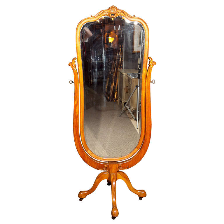 19th Century Cheval Mirror For Sale