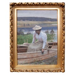 Lady in Rowboat by Niels Schiottz-Jensen