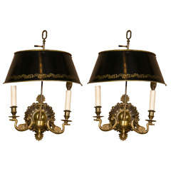 Pair of English Bouillotte Wall Sconces