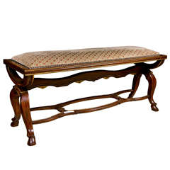 Retro English Provincial Rosewood Bench