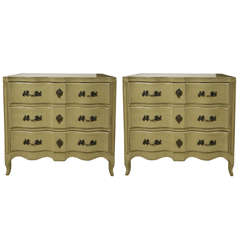 Pair of French Provincial Style Painted Chests