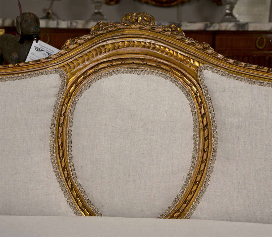 Exceptional French Louis XVI Style Canape Sofa In Excellent Condition In Stamford, CT