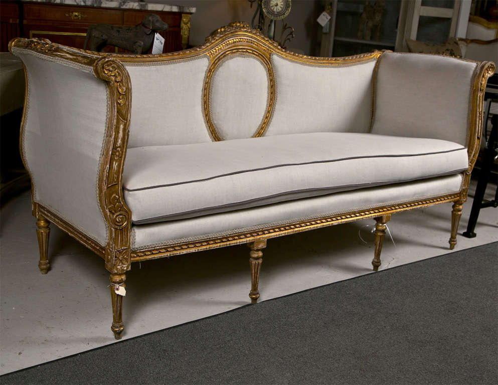 Exceptionnel canapé canapé français de style Louis XVI 3