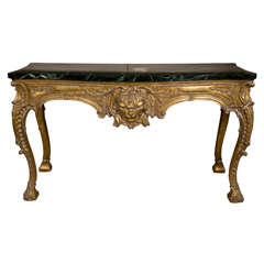 Georgian Style Marble Top Giltwood Console