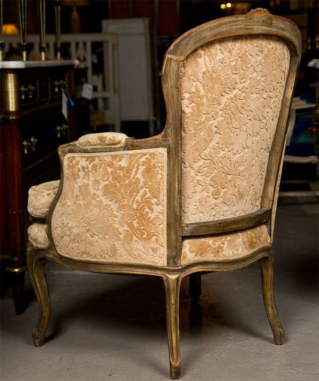 Pair of French Walnut Bergere Chairs 2