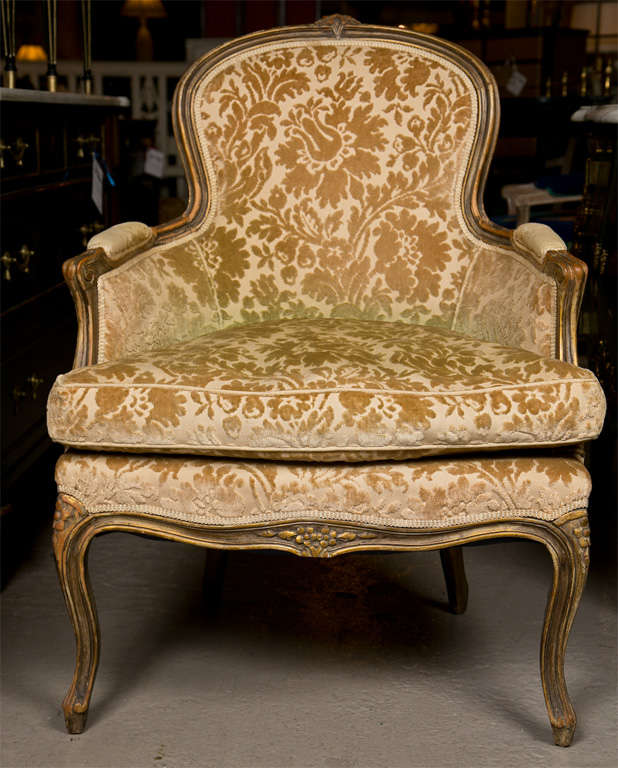 Pair of French Walnut Bergere Chairs 3