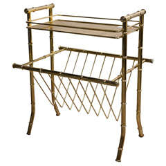 Maison Jansen Gilt Brass Magazine Rack