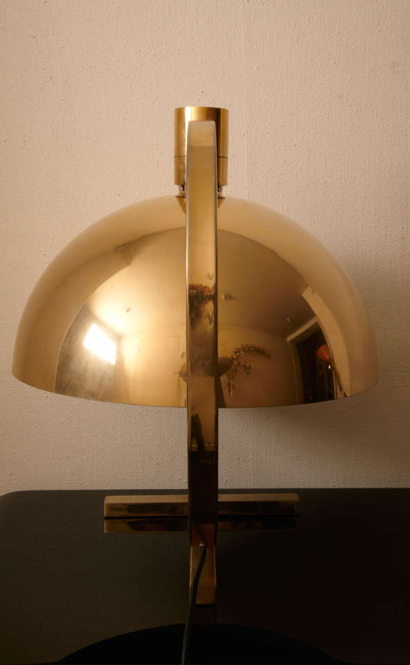 Mid-20th Century Important Gilt Brass Table Lamp by F. Albini, F. Helg, A. Piva