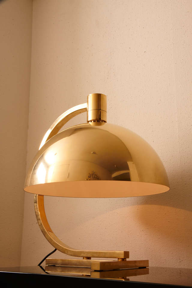 Important Gilt Brass Table Lamp by F. Albini, F. Helg, A. Piva 3