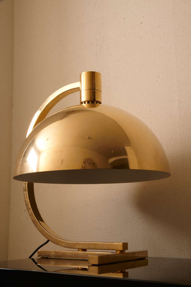 Important Gilt Brass Table Lamp by F. Albini, F. Helg, A. Piva 4