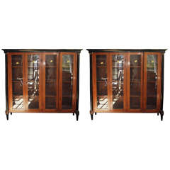 Pair of Directoire 19th Century Fruitwood Bookcases