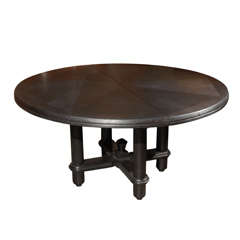 Guillerme and Chambron Ebonized Dining Table, circa 1950 9