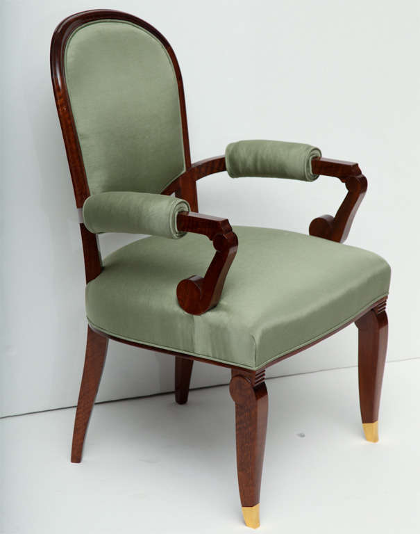 Art Deco Jules Leleu, Rare Armchair, France, circa 1940