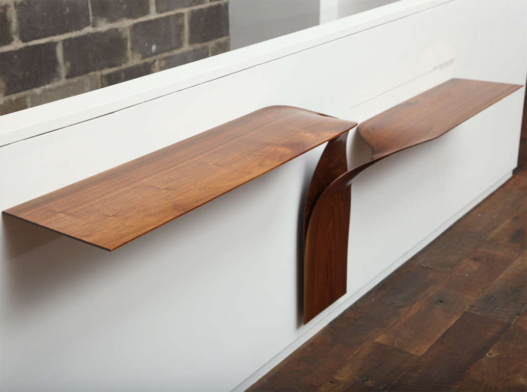 Carol Egan, Hand-Carved Walnut Console, USA, 2012 For Sale 3