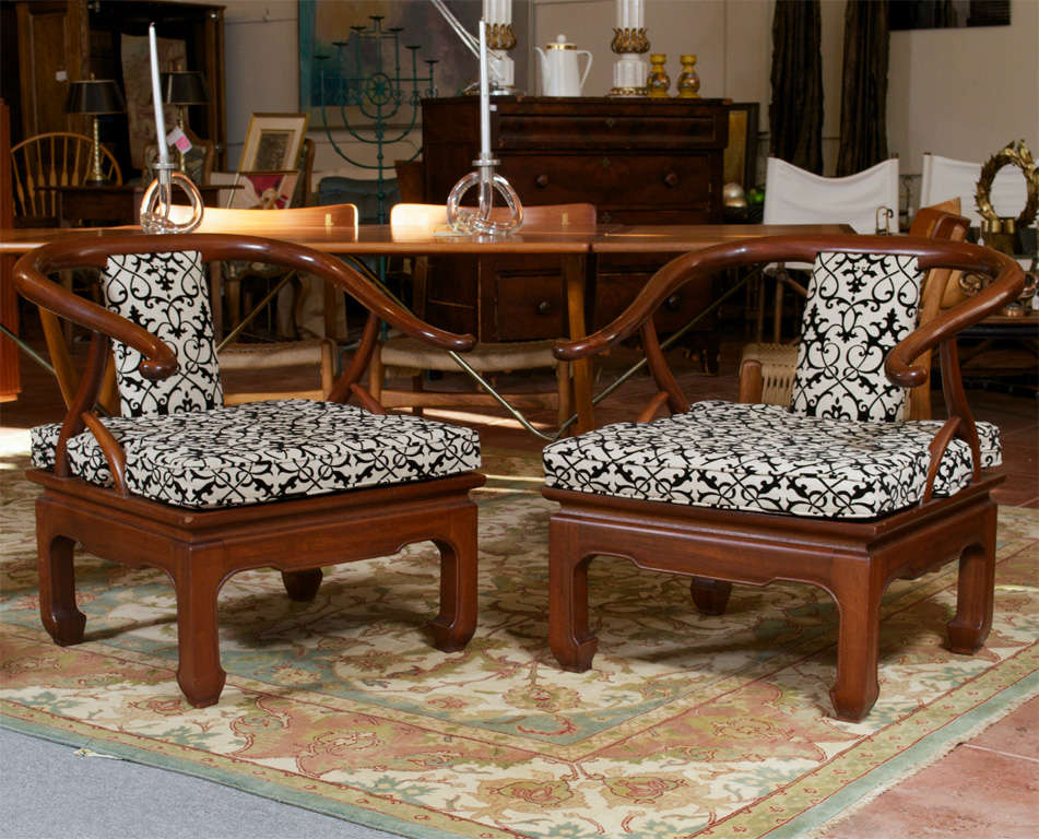 Late 20th Century Oriental Style Chairs In Good Condition In San Francisco, CA