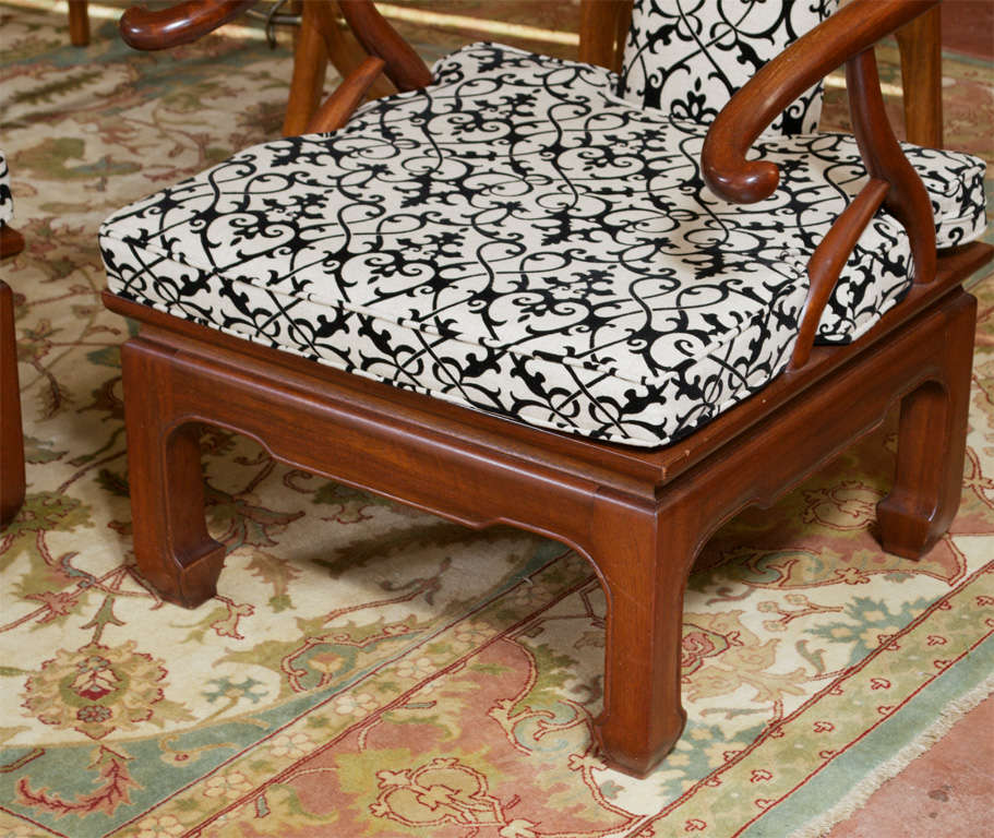 Cotton Late 20th Century Oriental Style Chairs