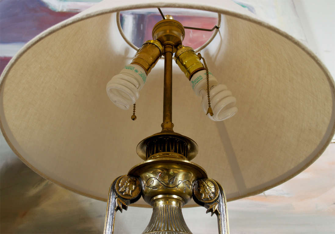Egyptian Revival Converted Gas Lamps In Good Condition In San Francisco, CA