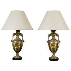 Egyptian Revival Converted Gas Lamps