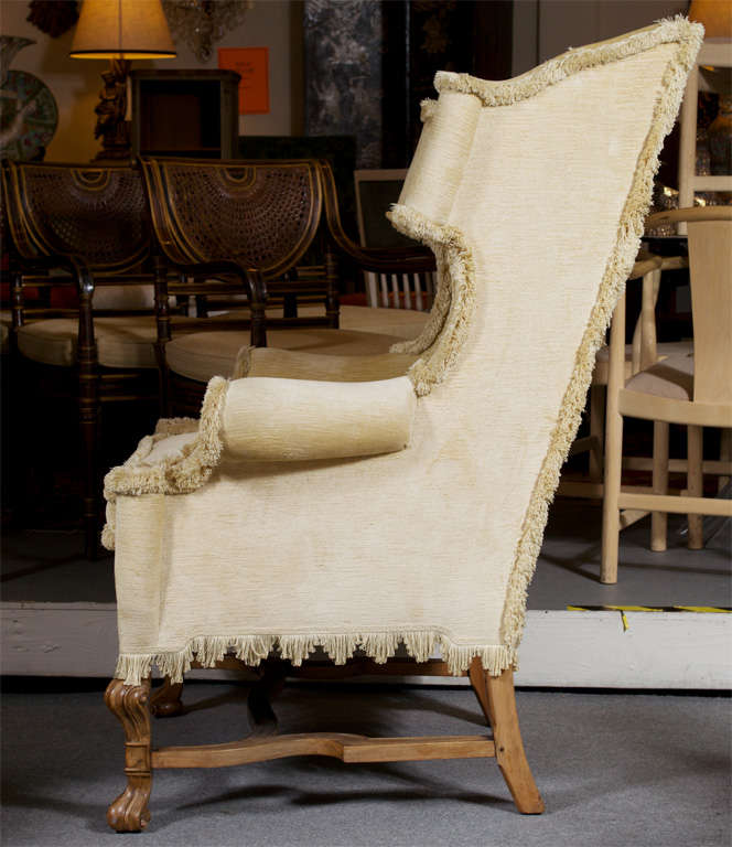 20th Century William and Mary Revival Style Wing Chair