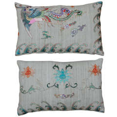 Chinese Embroidery Linen Pillows