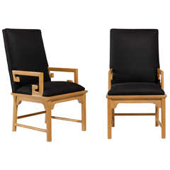 Pair of Greek Key Arm Chairs