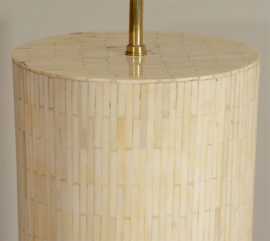 Mid-Century Modern Large Scaled Table Lamp, Handcrafted from Bone
