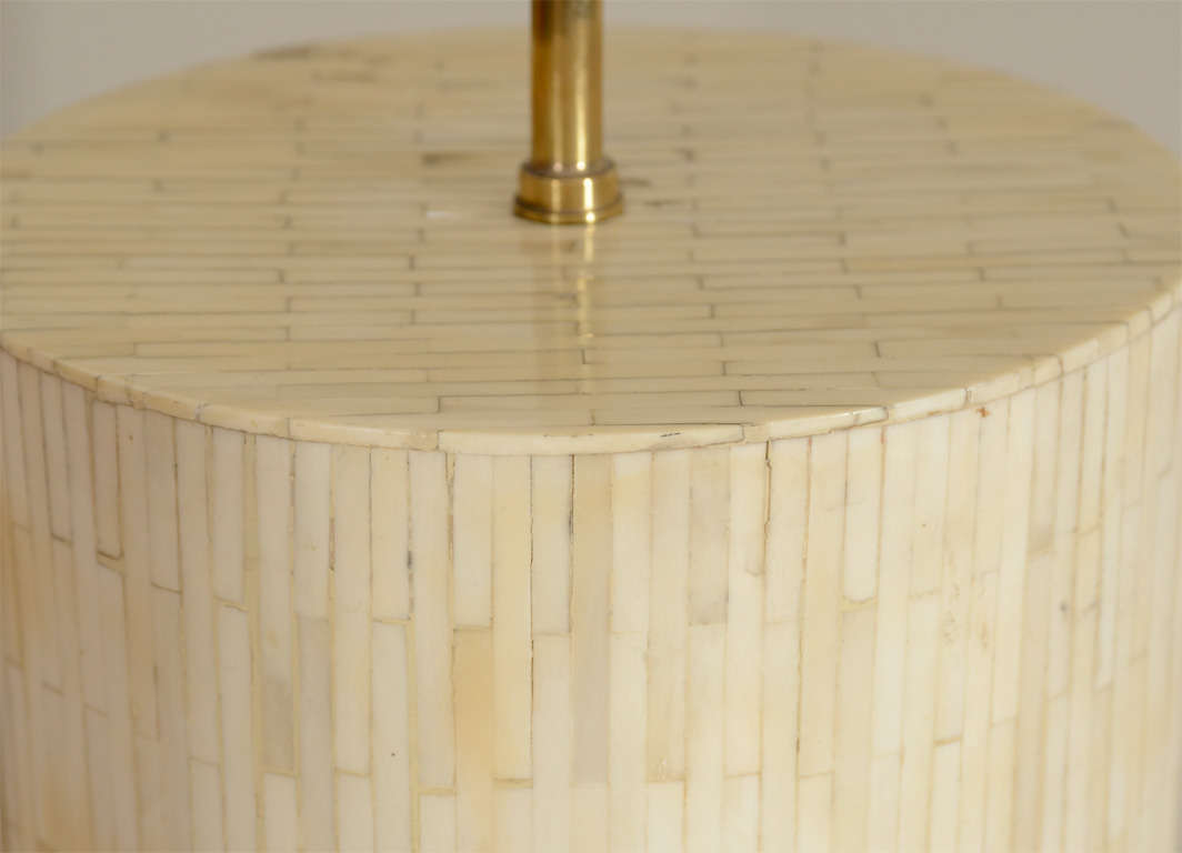 Large Scaled Table Lamp, Handcrafted from Bone In Good Condition In New York, NY