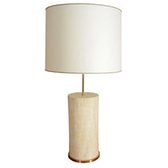 Large Scaled Table Lamp, Handcrafted from Bone