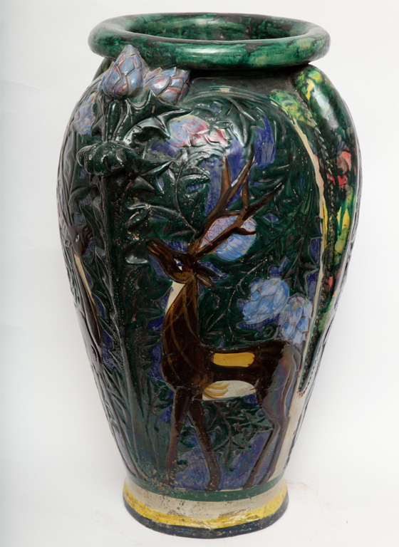 Monumental French 1920s Ceramic Vase 5