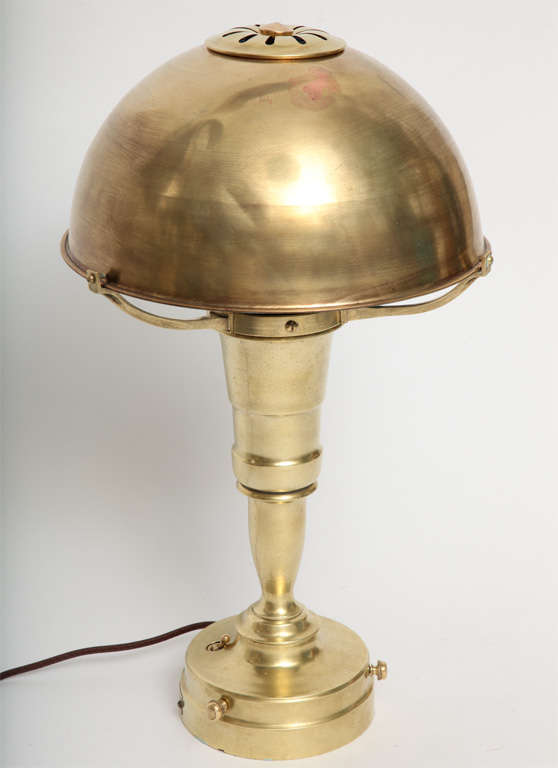 Early Modernist Brass Daylight Table Lamp For Sale at 1stdibs