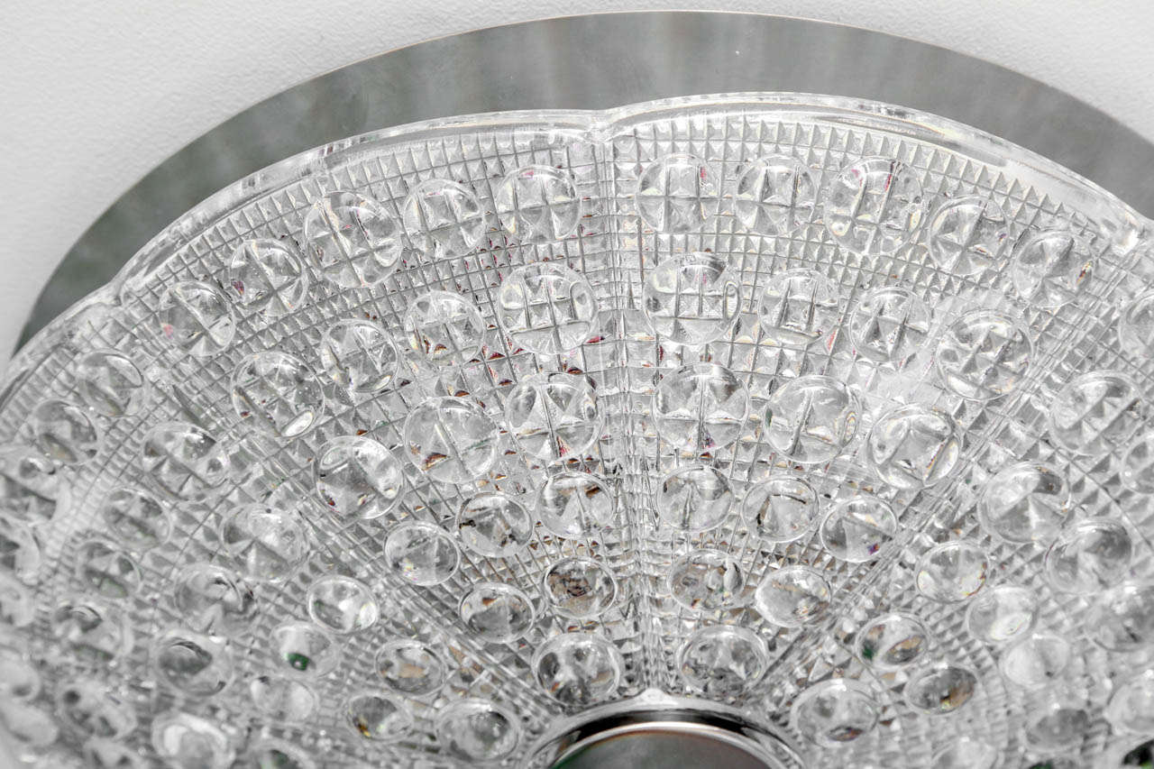 A Swedish Orrefors Flush Mounted Ceiling Light 2