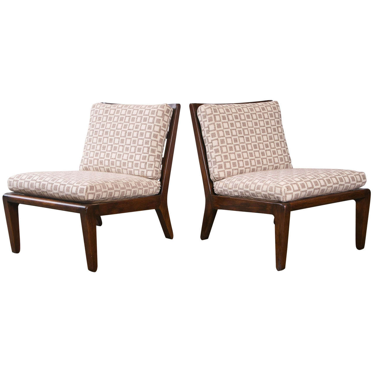 Pair of Armless Chairs In The Style Of Robsjohn-Gibbings For Widdicomb For Sale