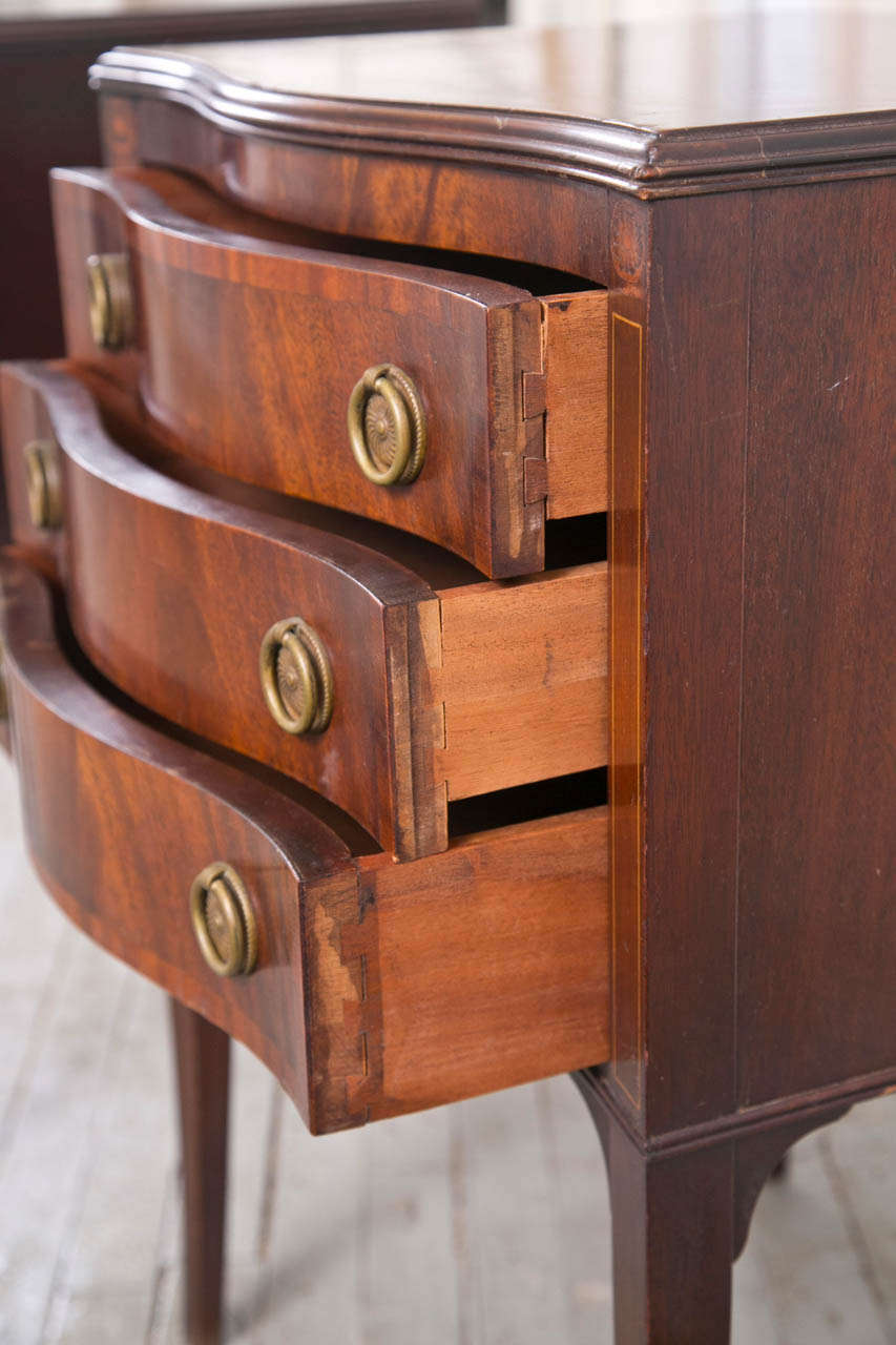 American Pair Johnson-Handley-Johnson Mahogany Side Tables For Sale