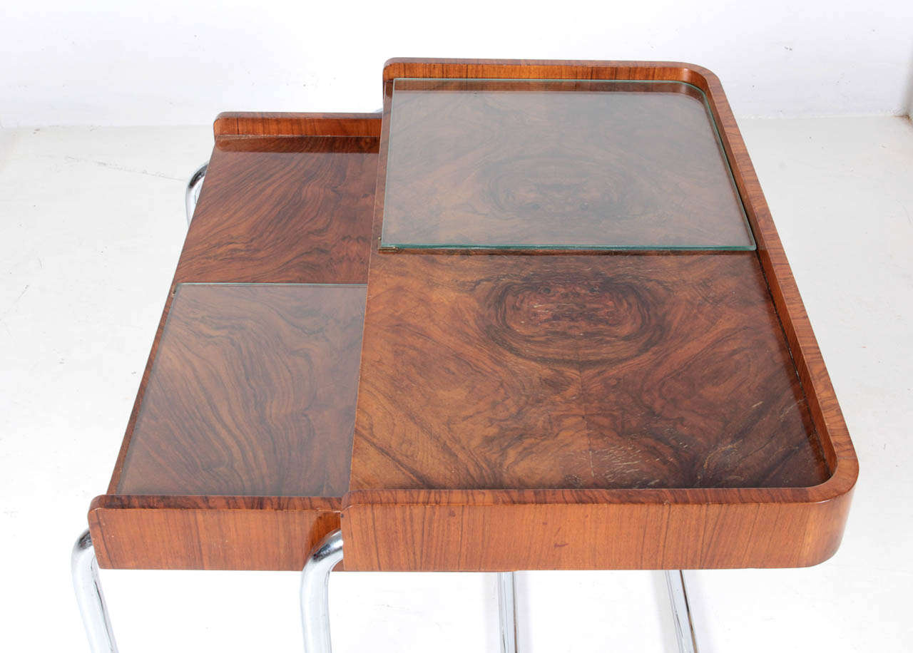 Burl Bauhaus / Thonet  Nesting Tables c. 1930 For Sale