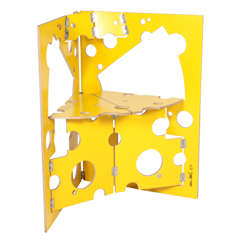 Werner Schmidt Folding Triangle "Swiss Cheese" Chair "Faltstuhl" 1991