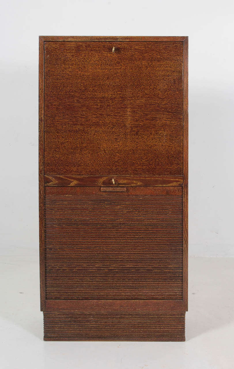 Pierre-Emile Legrain (attr.) Pair of French Art Deco drop and roll front cabinets c. 1927 For Sale 2
