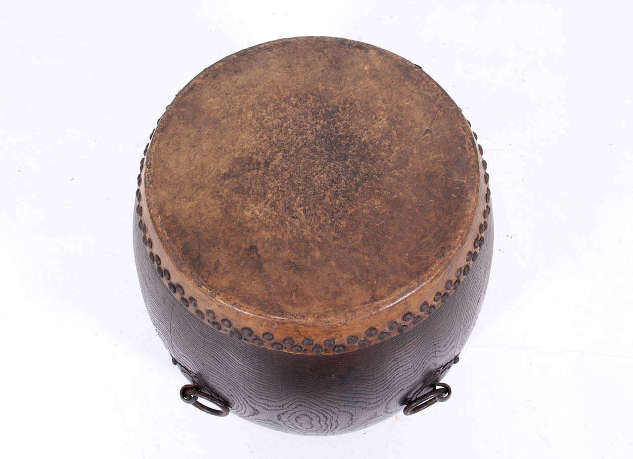Chinese Hilltribe / Dong or Miao People Drum table mid 20th Century In Good Condition For Sale In New York, NY