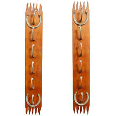 American Harness/Saddle Hat/Coat Rack with Horsehoes