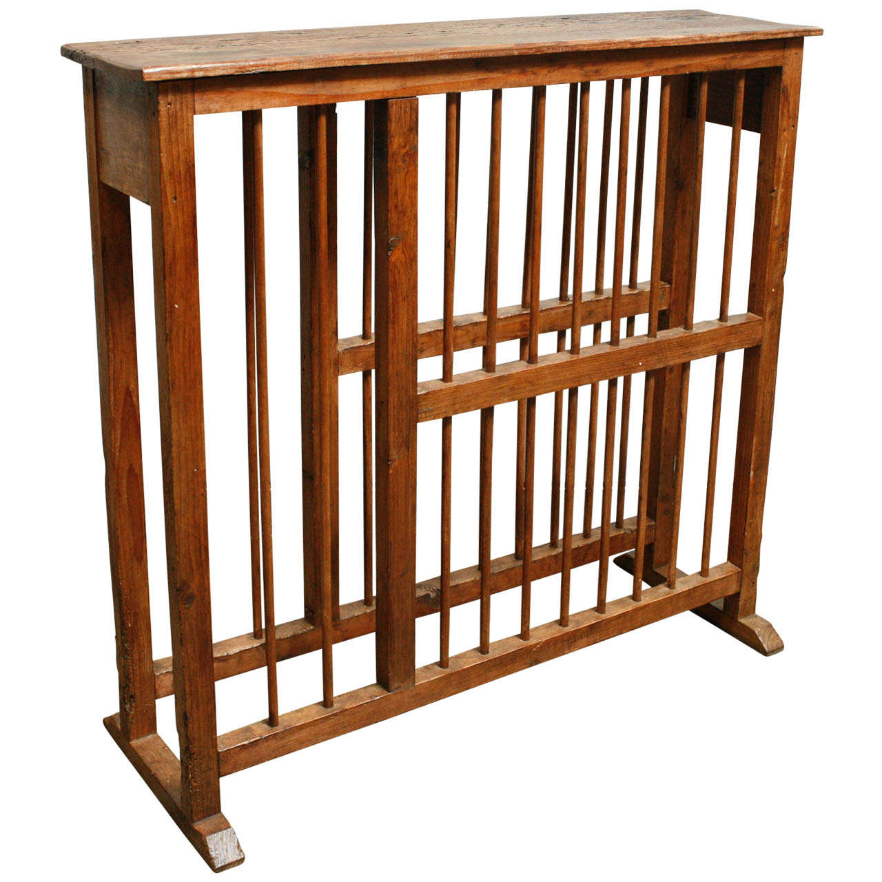 Unique and Elegant Antique English Pine Plate Rack at 1stDibs