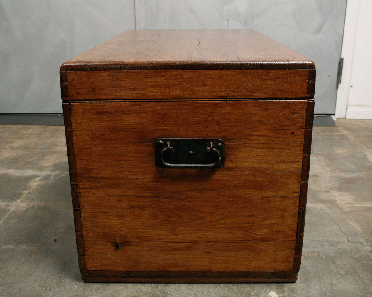 19th c. English Pine Chest/Blanket Box 1