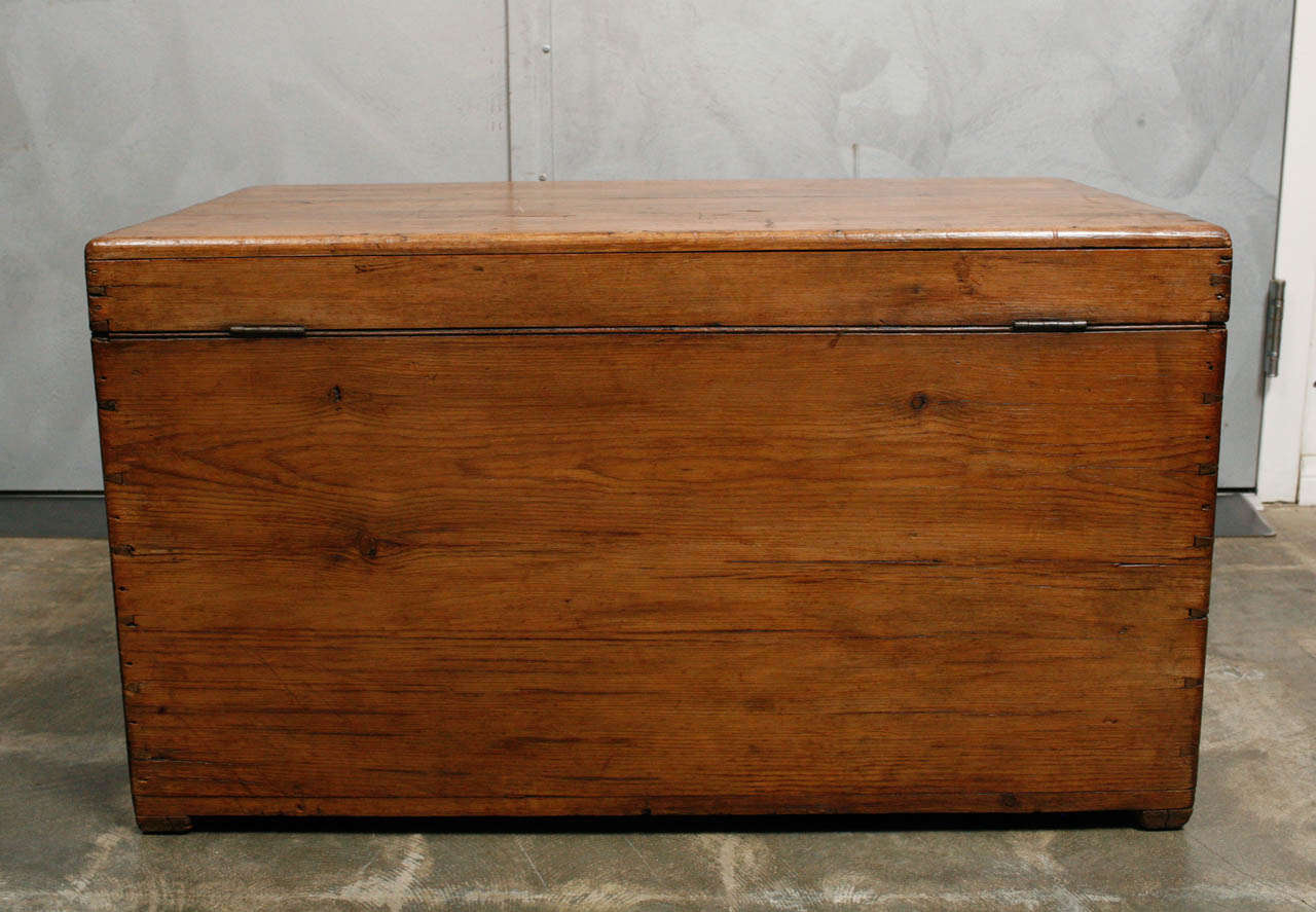 19th c. English Pine Chest/Blanket Box 3