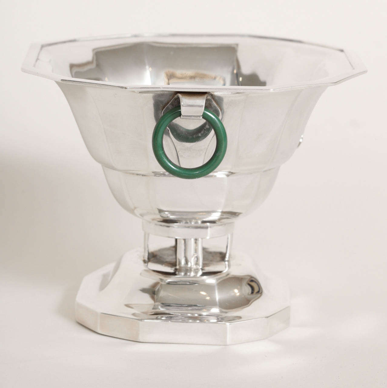 Mid-20th Century Jacques & Pierre Cardeilhac French Art Deco Sterling Silver and Jade Polo Trophy