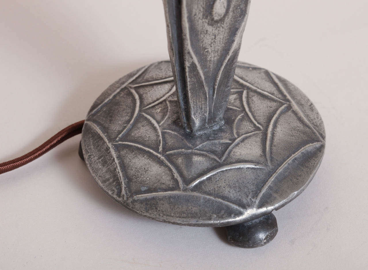 Pierre Lucien DuMont Art Deco Pewter Table Lamp 2