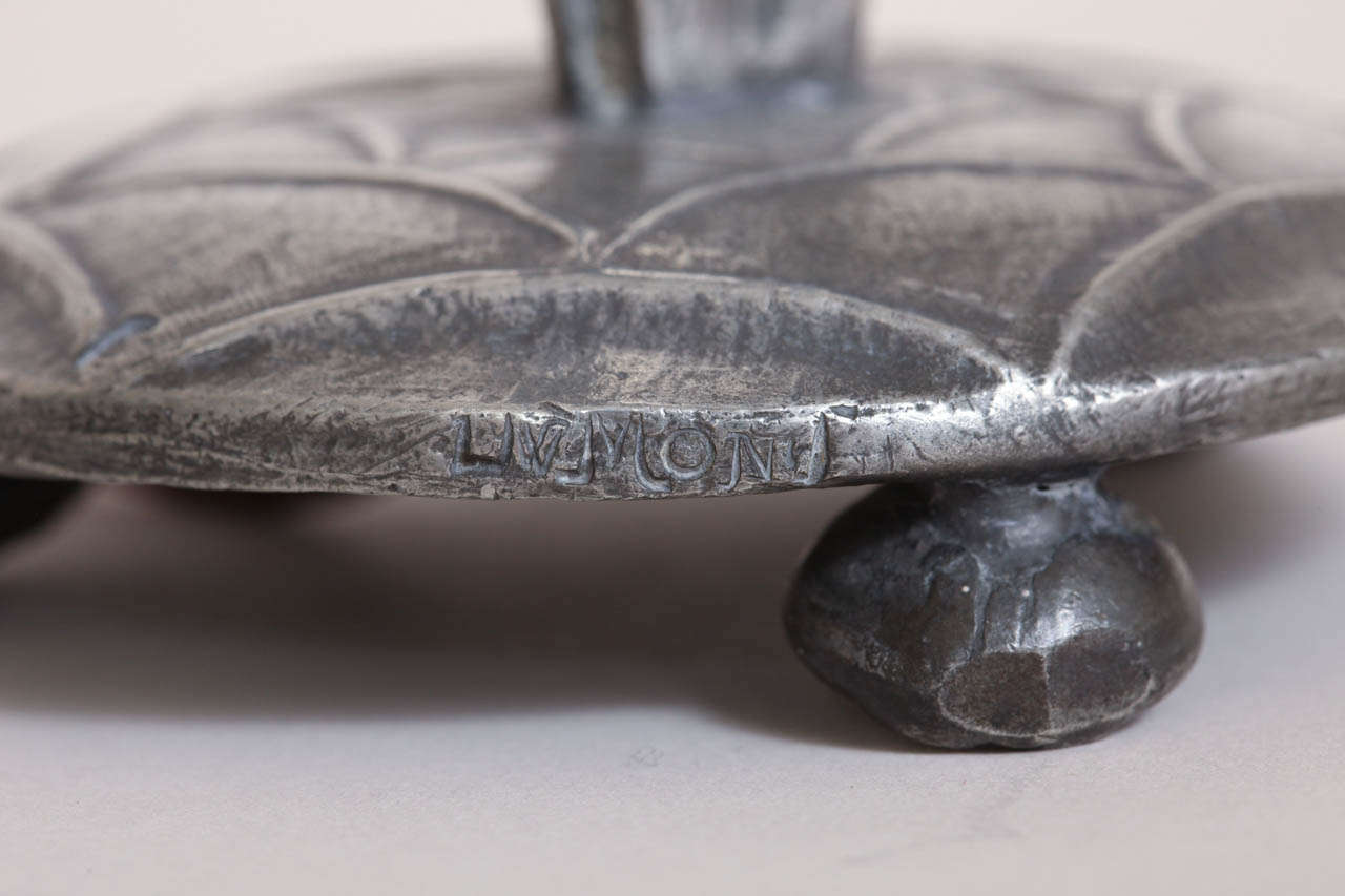 Pierre Lucien DuMont Art Deco Pewter Table Lamp at 1stDibs