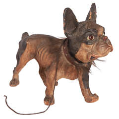 19th Century French Bulldog Growler Toy