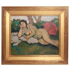 20th Century Female Figure in Garden