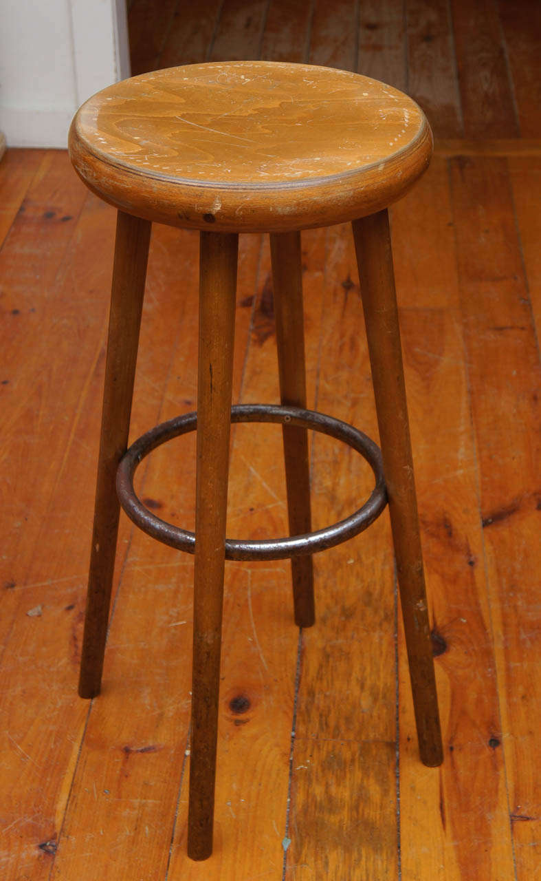 French Industrial Bar Stools In Good Condition In Sheffield, MA
