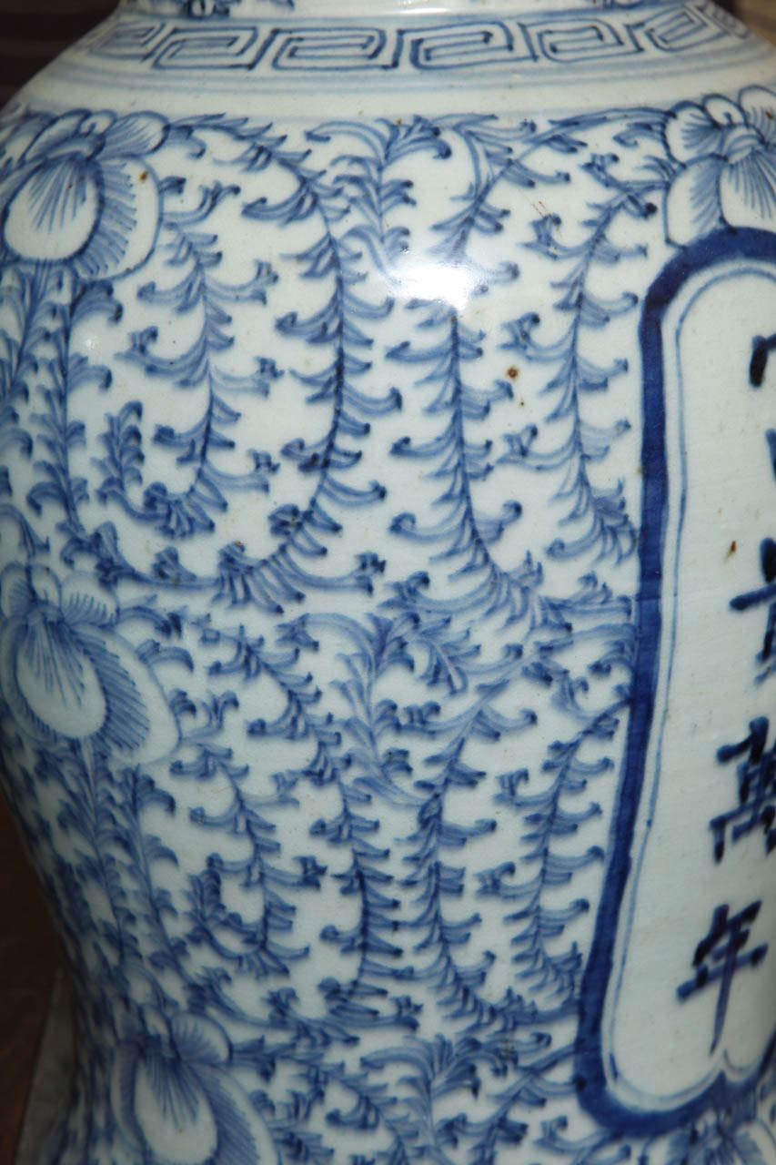 Rare pair of Chinese export blue and white temple jars For Sale 3