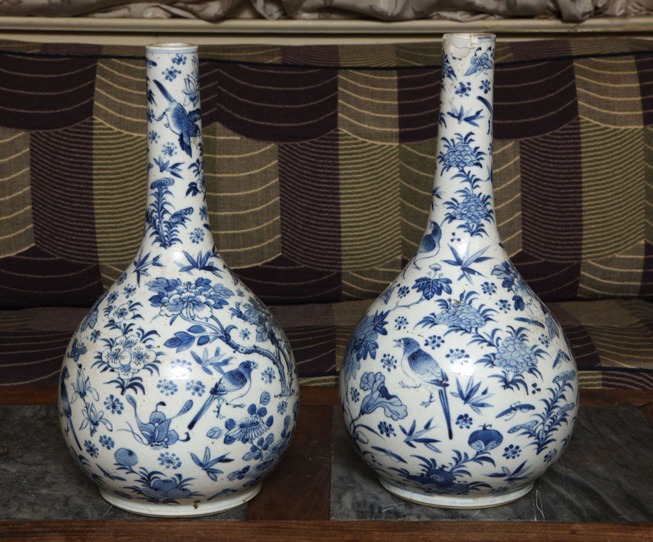 Very nice pair of antique mei ping vases kang xi period