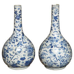 Very nice pair of antique mei ping vases kang xi period